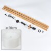 Flemming Stehleuchte 50 cm Naturfarben, Schwarz, 1-flammig