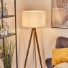 Flemming Stehleuchte 50 cm Naturfarben, Schwarz, 1-flammig