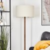 Flemming Stehleuchte 50 cm Naturfarben, Schwarz, 1-flammig