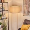 Flemming Stehleuchte 50 cm Naturfarben, Schwarz, 1-flammig