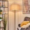 Flemming Stehleuchte 50 cm Naturfarben, Schwarz, 1-flammig