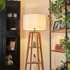 Flemming Stehleuchte 50 cm Naturfarben, Schwarz, 1-flammig