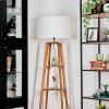 Flemming Stehleuchte 50 cm Naturfarben, Schwarz, 1-flammig