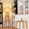 Flemming Stehleuchte 50 cm Naturfarben, Schwarz, 1-flammig