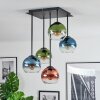 Koyoto Deckenleuchte Glas 15 cm Blau, Grün, Klar, Kupferfarben, 5-flammig