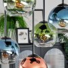 Koyoto Deckenleuchte Glas 15 cm Blau, Grün, Klar, Kupferfarben, 5-flammig