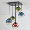 Koyoto Deckenleuchte Glas 15 cm Blau, Grün, Klar, Kupferfarben, 5-flammig