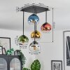 Koyoto Deckenleuchte Glas 15 cm Blau, Gold, Grün, Klar, Kupferfarben, Rauchfarben, 5-flammig