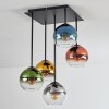 Koyoto Deckenleuchte Glas 15 cm Blau, Gold, Grün, Klar, Kupferfarben, Rauchfarben, 5-flammig