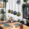 Gastor Hängeleuchte Glas 15 cm Blau, Grün, Kupferfarben, 4-flammig