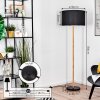 Flemming Stehleuchte 50 cm Naturfarben, Schwarz, 1-flammig