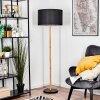 Flemming Stehleuchte 50 cm Naturfarben, Schwarz, 1-flammig