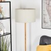 Flemming Stehleuchte 50 cm Naturfarben, Schwarz, 1-flammig
