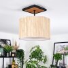 Bongal Deckenleuchte 35 cm Naturfarben, Schwarz, 1-flammig
