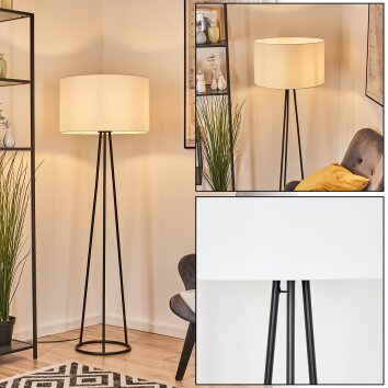 Flemming Stehleuchte 50 cm Schwarz, 1-flammig
