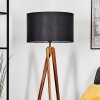 Flemming Stehleuchte 50 cm Naturfarben, Schwarz, 1-flammig