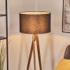 Flemming Stehleuchte 50 cm Naturfarben, Schwarz, 1-flammig