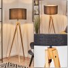Flemming Stehleuchte 50 cm Naturfarben, Schwarz, 1-flammig