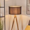 Flemming Stehleuchte 50 cm Naturfarben, Schwarz, 1-flammig