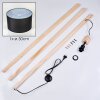 Flemming Stehleuchte 50 cm Naturfarben, Schwarz, 1-flammig