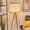 Flemming Stehleuchte 50 cm Naturfarben, Schwarz, 1-flammig