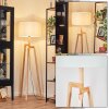 Flemming Stehleuchte 50 cm Naturfarben, Schwarz, 1-flammig