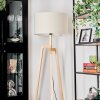 Flemming Stehleuchte 50 cm Naturfarben, Schwarz, 1-flammig