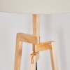 Flemming Stehleuchte 50 cm Naturfarben, Schwarz, 1-flammig