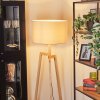 Flemming Stehleuchte 50 cm Naturfarben, Schwarz, 1-flammig