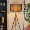Flemming Stehleuchte 50 cm Naturfarben, Nickel-Matt, 1-flammig