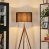Flemming Stehleuchte 50 cm Naturfarben, Nickel-Matt, 1-flammig