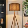 Flemming Stehleuchte 50 cm Naturfarben, Nickel-Matt, 1-flammig