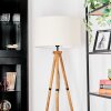 Flemming Stehleuchte 50 cm Holz dunkel, Schwarz, 1-flammig