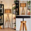 Flemming Stehleuchte 50 cm Braun, Naturfarben, Schwarz, 1-flammig