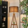 Flemming Stehleuchte 50 cm Braun, Naturfarben, Schwarz, 1-flammig