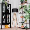 Flemming Stehleuchte 50 cm Braun, Naturfarben, Schwarz, 1-flammig