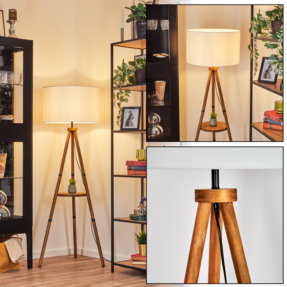 Flemming Stehleuchte 50 cm Braun, Naturfarben, Schwarz, 1-flammig main product photo