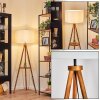 Flemming Stehleuchte 50 cm Braun, Naturfarben, Schwarz, 1-flammig