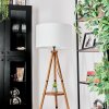 Flemming Stehleuchte 50 cm Braun, Naturfarben, Schwarz, 1-flammig