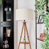 Flemming Stehleuchte 50 cm Braun, Naturfarben, Schwarz, 1-flammig