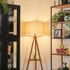 Flemming Stehleuchte 50 cm Braun, Naturfarben, Schwarz, 1-flammig