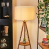 Flemming Stehleuchte 50 cm Braun, Naturfarben, Schwarz, 1-flammig