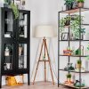 Flemming Stehleuchte 50 cm Braun, Naturfarben, Schwarz, 1-flammig