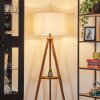 Flemming Stehleuchte 50 cm Holz dunkel, Schwarz, 1-flammig