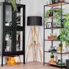 Flemming Stehleuchte 50 cm Naturfarben, Schwarz, 1-flammig