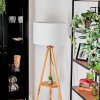 Flemming Stehleuchte 50 cm Naturfarben, Schwarz, 1-flammig