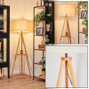 Flemming Stehleuchte 50 cm Naturfarben, Schwarz, 1-flammig