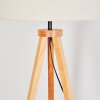 Flemming Stehleuchte 50 cm Naturfarben, Schwarz, 1-flammig