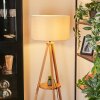 Flemming Stehleuchte 50 cm Naturfarben, Schwarz, 1-flammig
