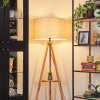 Flemming Stehleuchte 50 cm Naturfarben, Schwarz, 1-flammig
